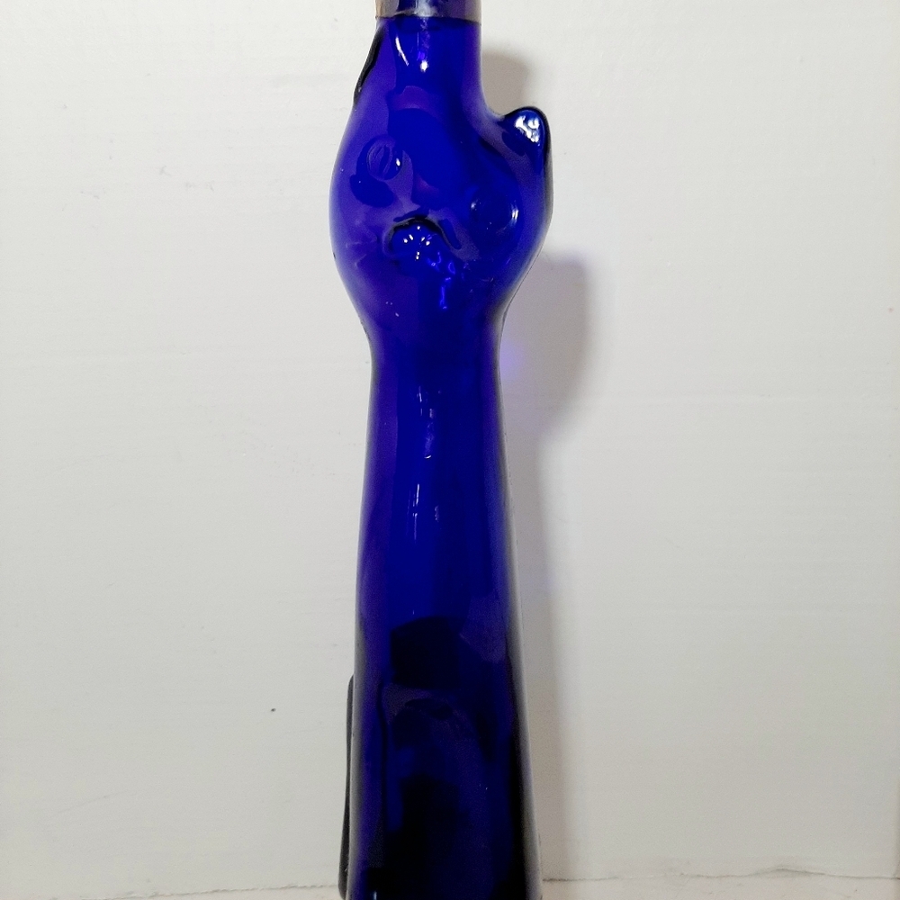Cobalt Blue Collectible Riesling Wine bottle.